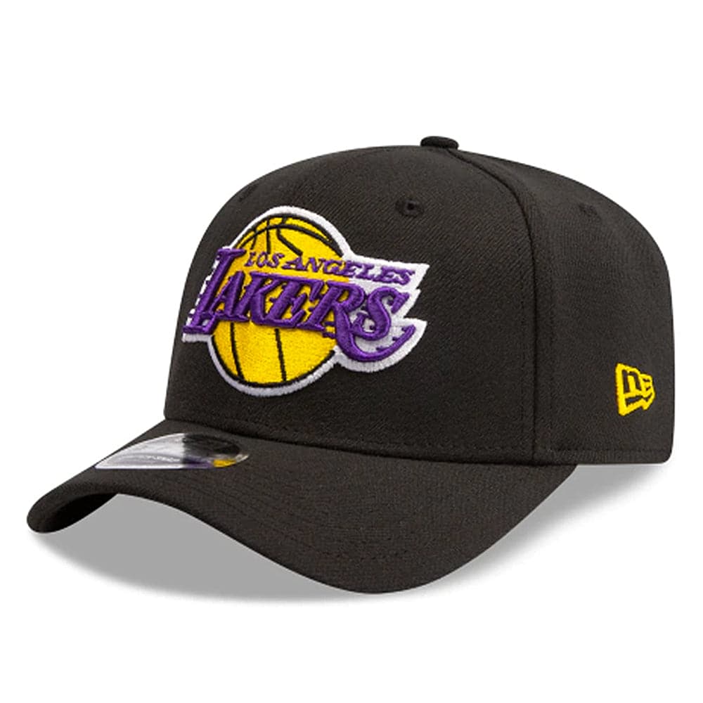 New Era Caps Los Angeles Lakers New Era NBA Team 9FIFTY Stretch-Snap Curve Snapback Hat - Black