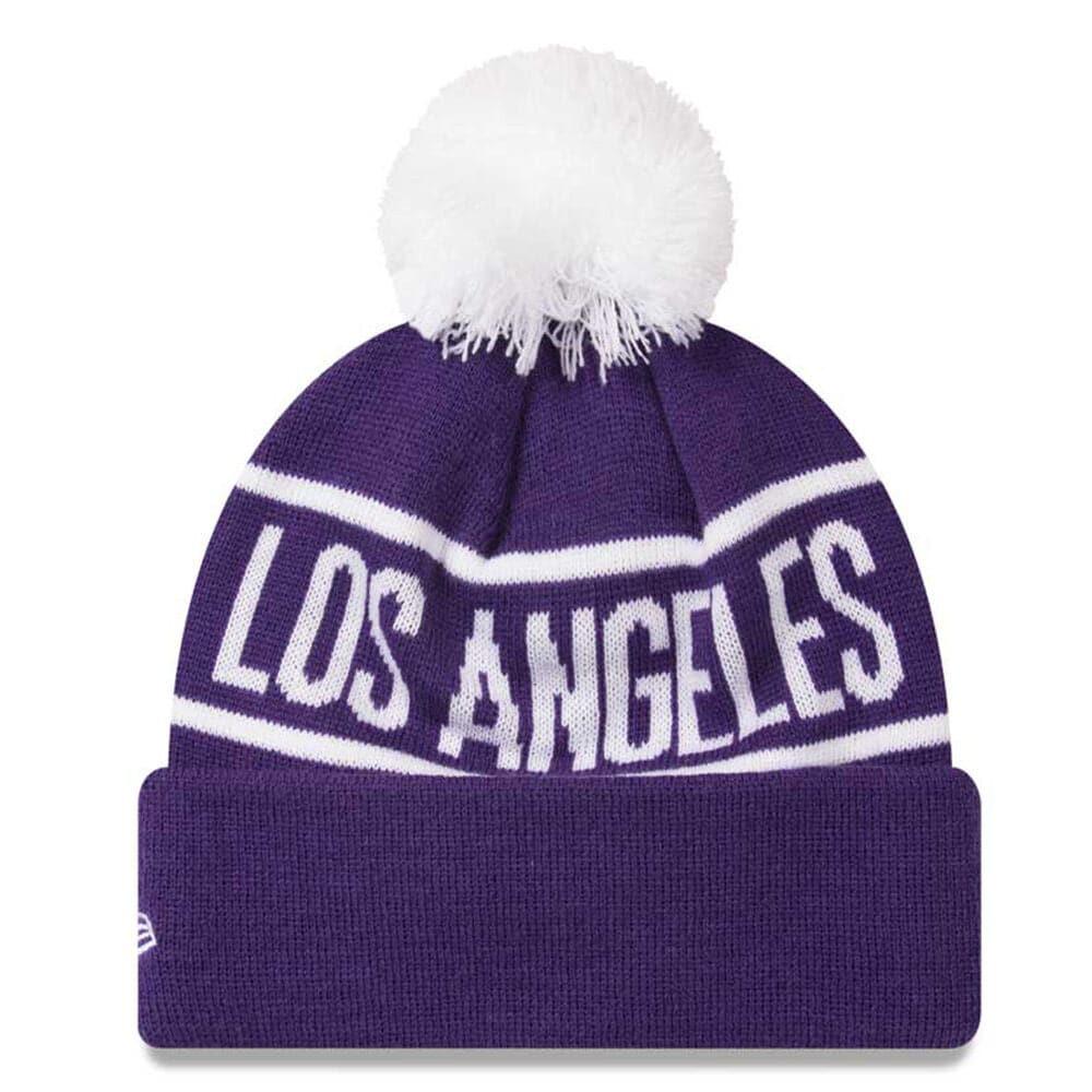 New Era Beanies Los Angeles Lakers New Era NBA Team On Fire Knit Beanie - Purple