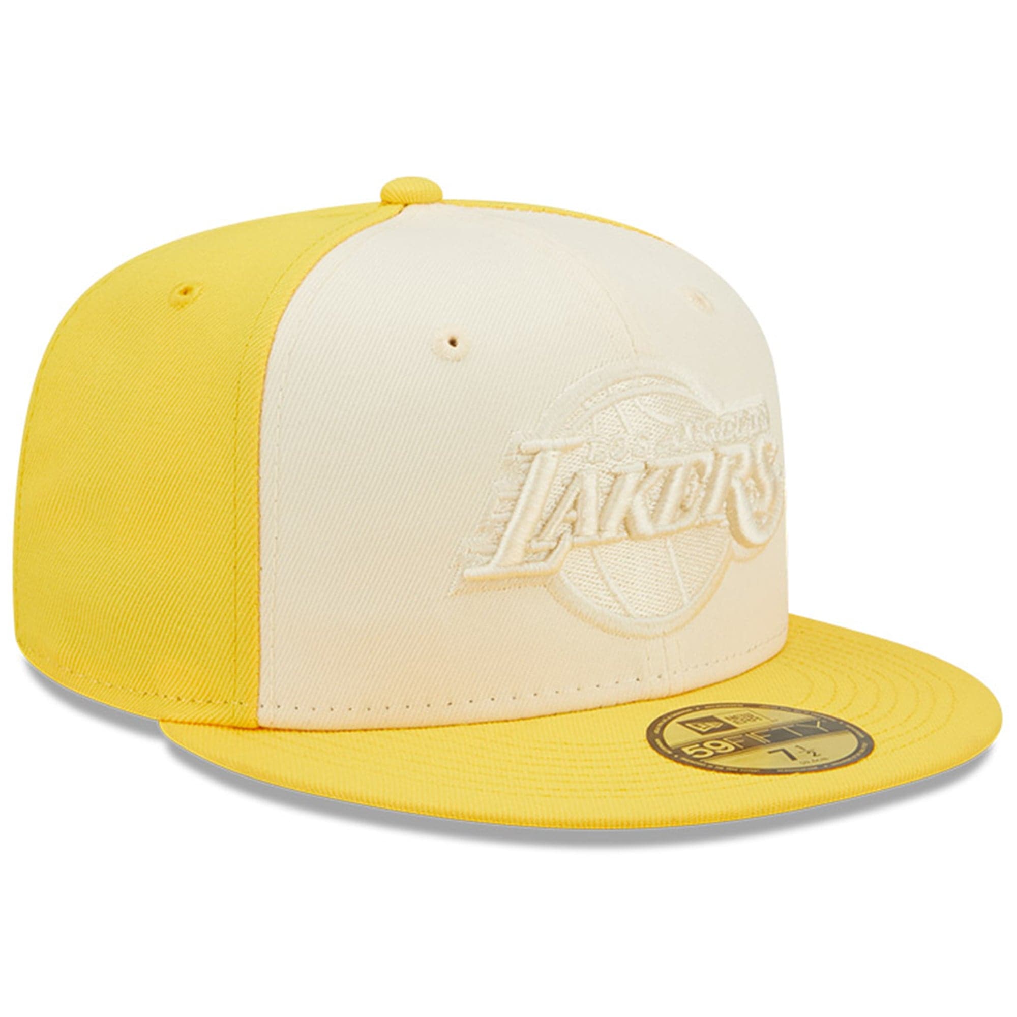 New Era Caps Los Angeles Lakers New Era NBA Tonal 2-Tone 59FIFTY Fitted Hat - Yellow
