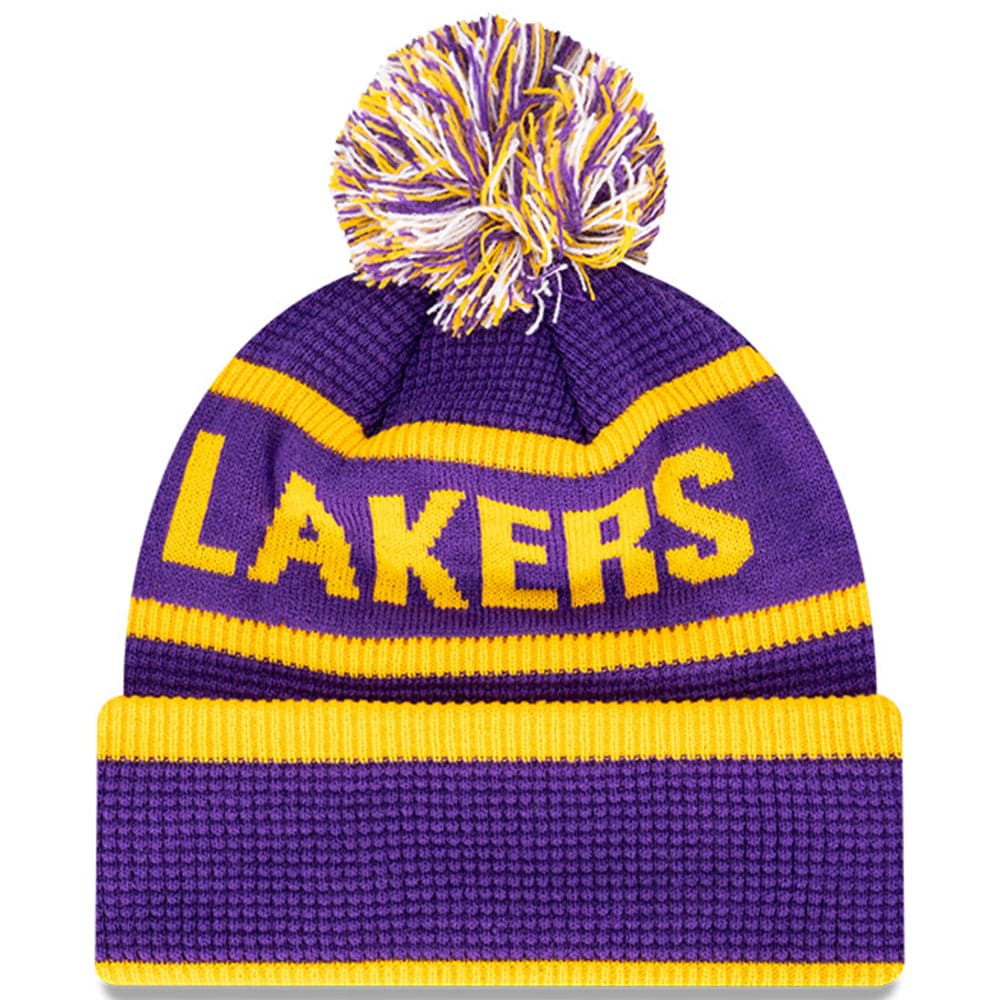 New Era Beanies Los Angeles Lakers New Era NBA Wordmark Waffle Knit Beanie - Purple