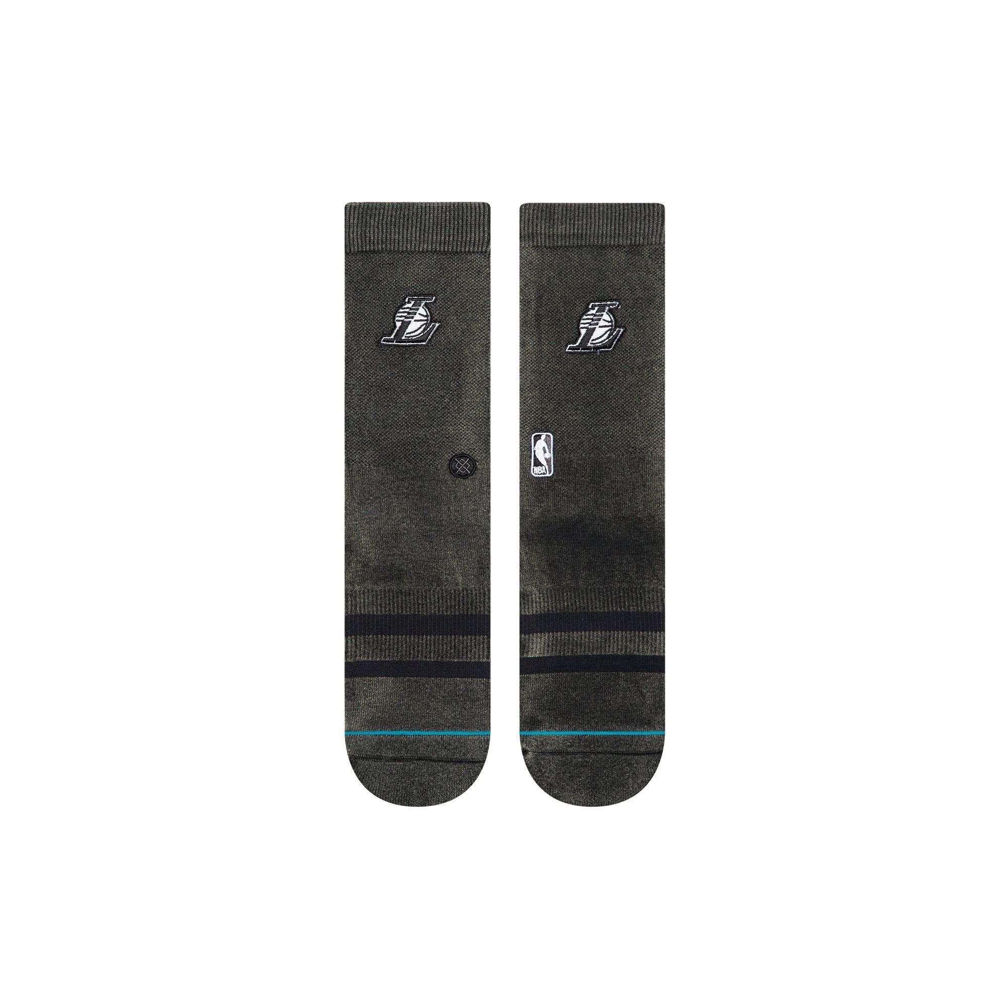 Stance Socks Los Angeles Lakers Stance NBA Blacktop Crew Socks - Black