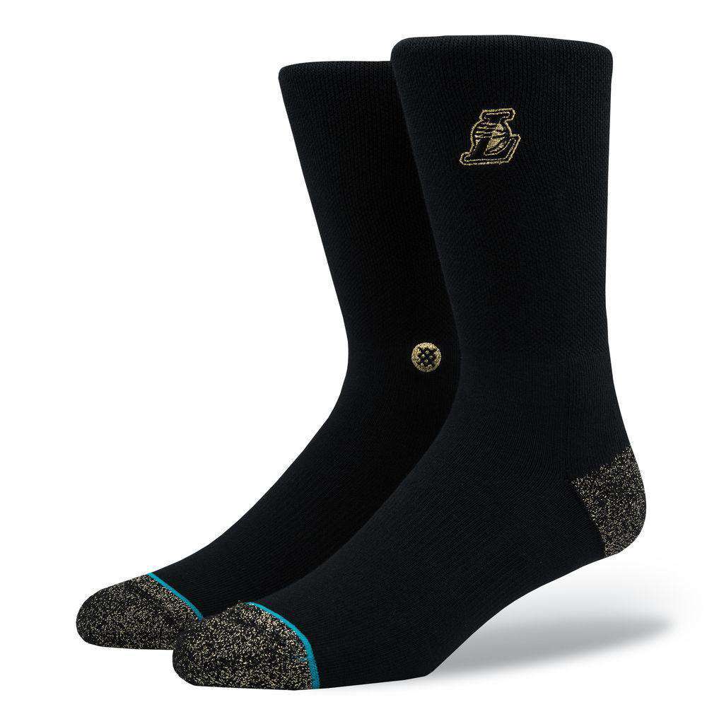 Stance Socks Los Angeles Lakers Stance NBA Gold Trophy Crew Socks - Black