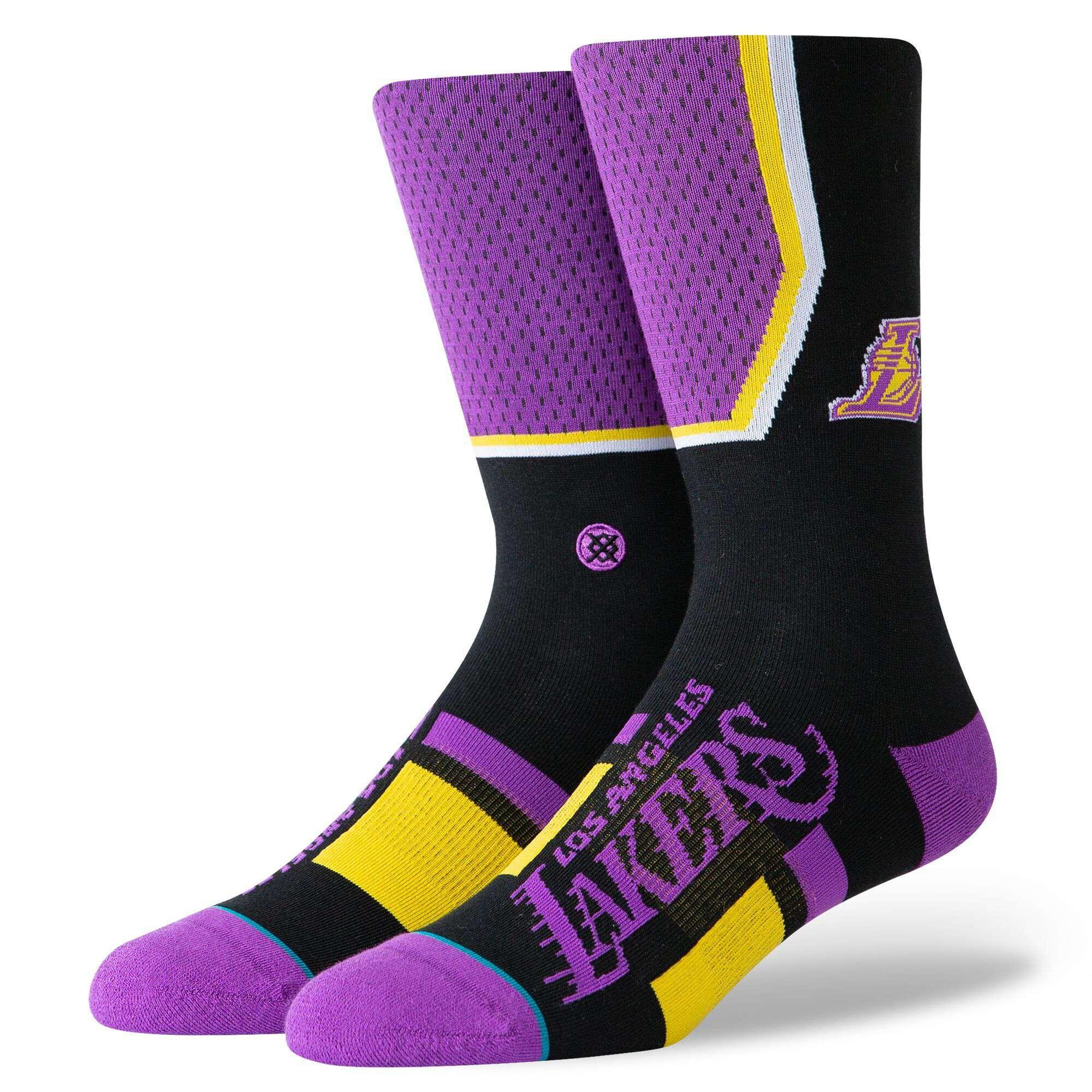 Stance Socks Los Angeles Lakers Stance NBA Shortcut Crew Socks - Purple