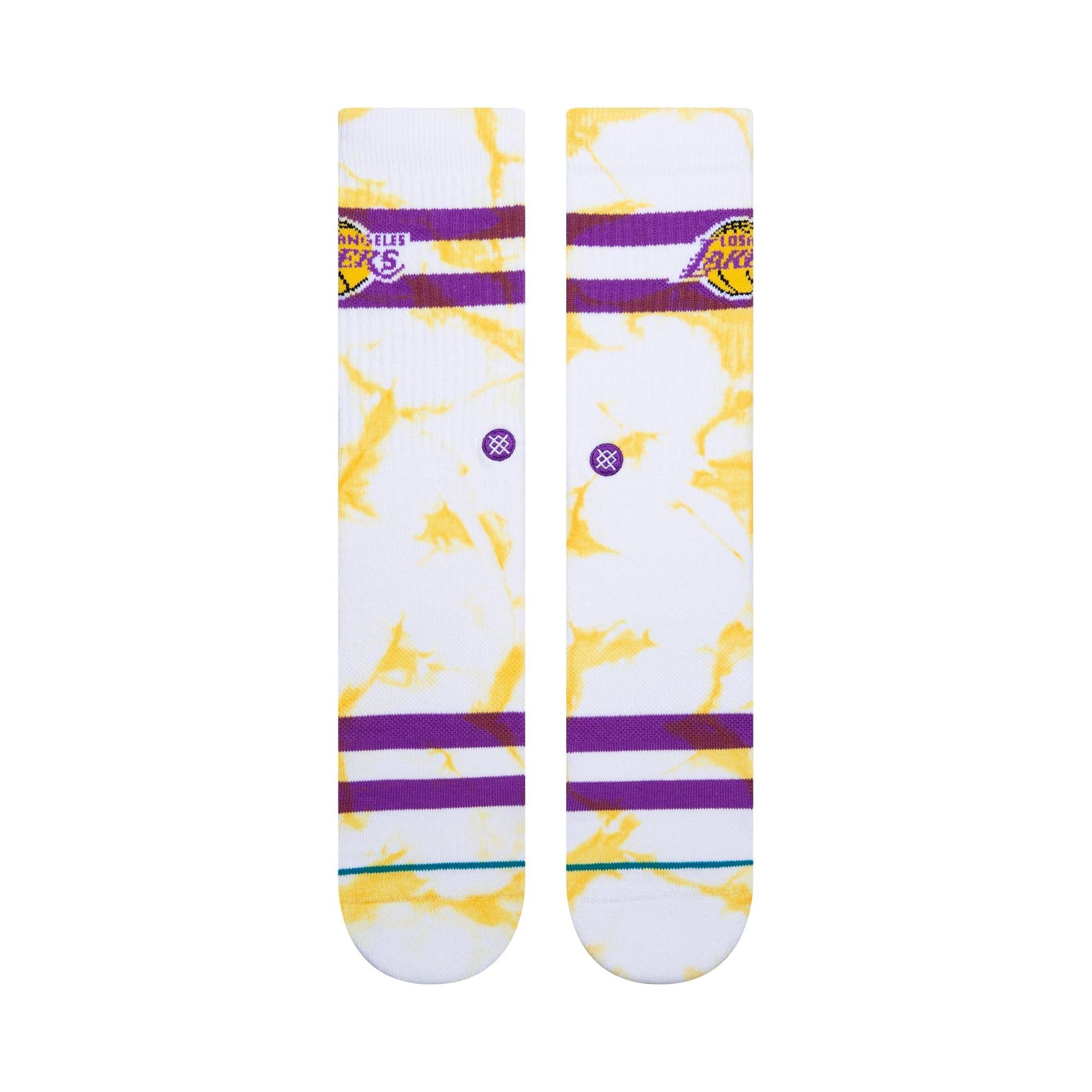 Stance Socks Los Angeles Lakers Stance NBA Team Dyed Crew Socks - White