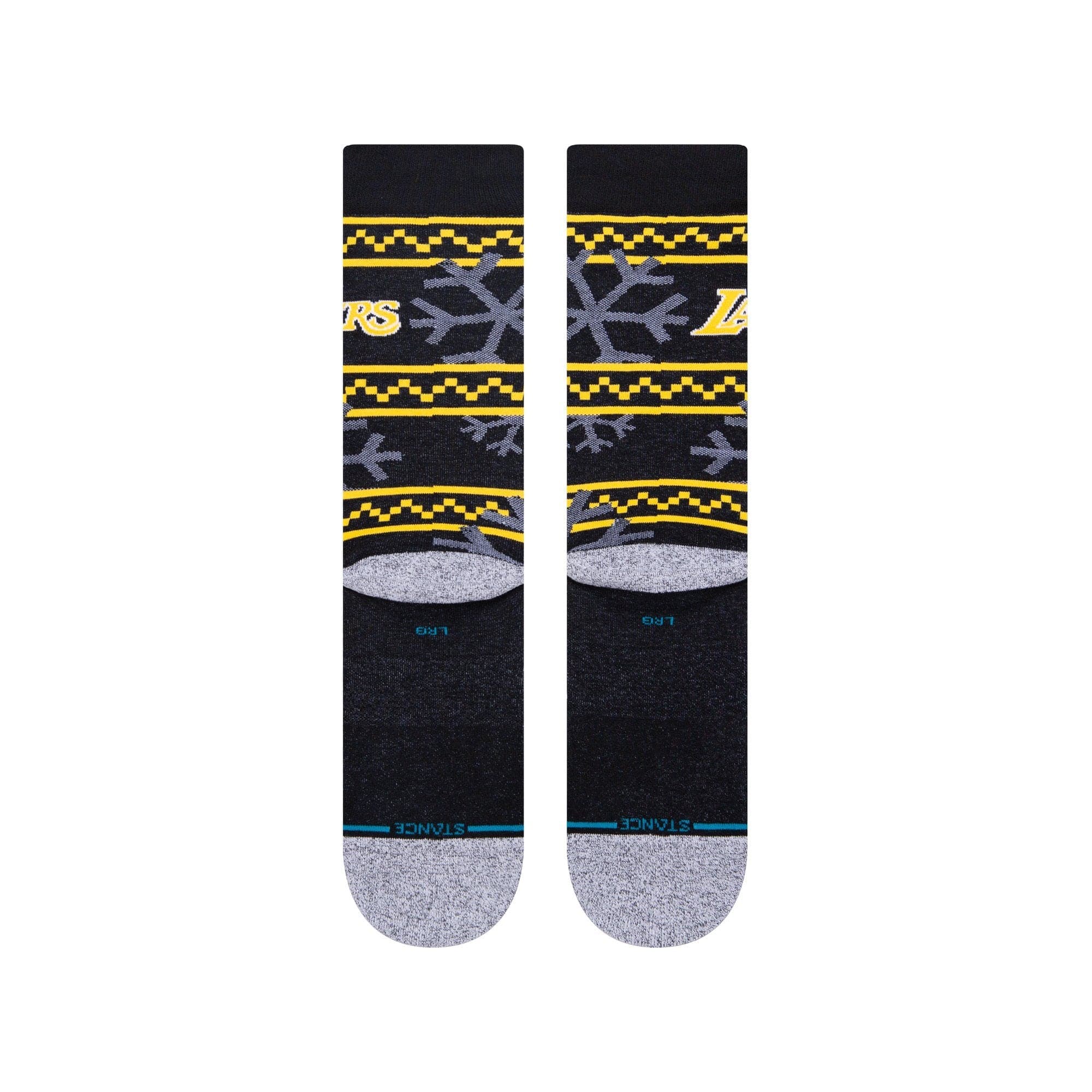 Stance Socks Large (9-12 US) Los Angeles Lakers Stance NBA Team Frosted Crew Socks - Black