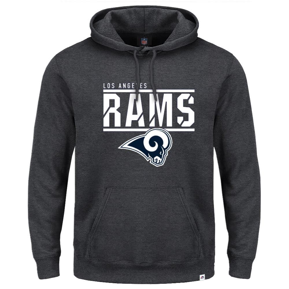 Majestic Athletic Jumpers Los Angeles Rams Majestic NFL Flex Team Hoodie Jumper - Ash Marle