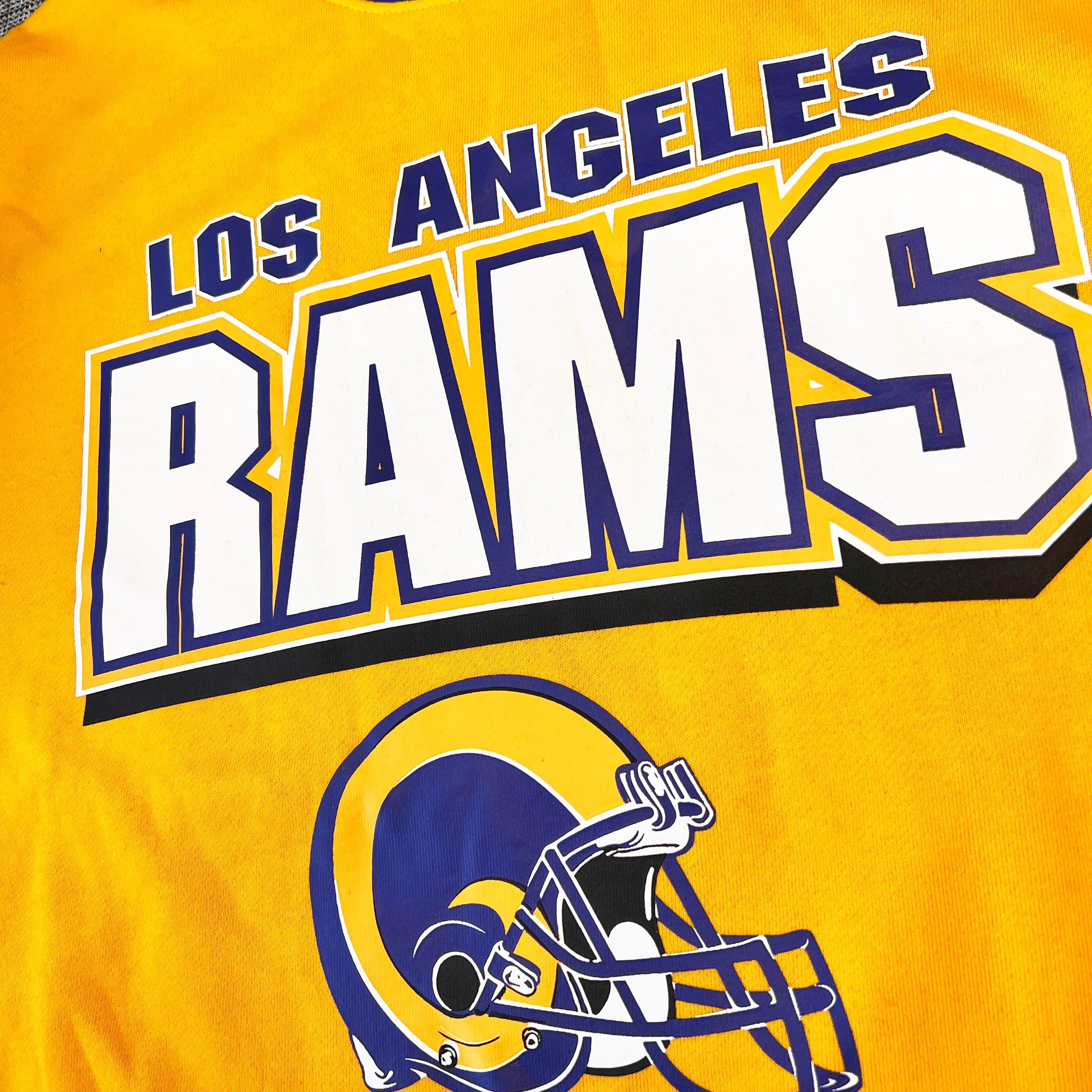 Mitchell And Ness Jumpers Los Angeles Rams Mitchell & Ness NFL All Over 2.0 Crew Jumper - Gold