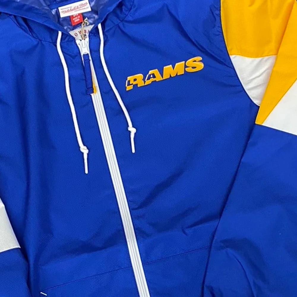 Mitchell And Ness Jackets Los Angeles Rams Mitchell & Ness NFL Throw It Back Windbreaker Jacket - Blue