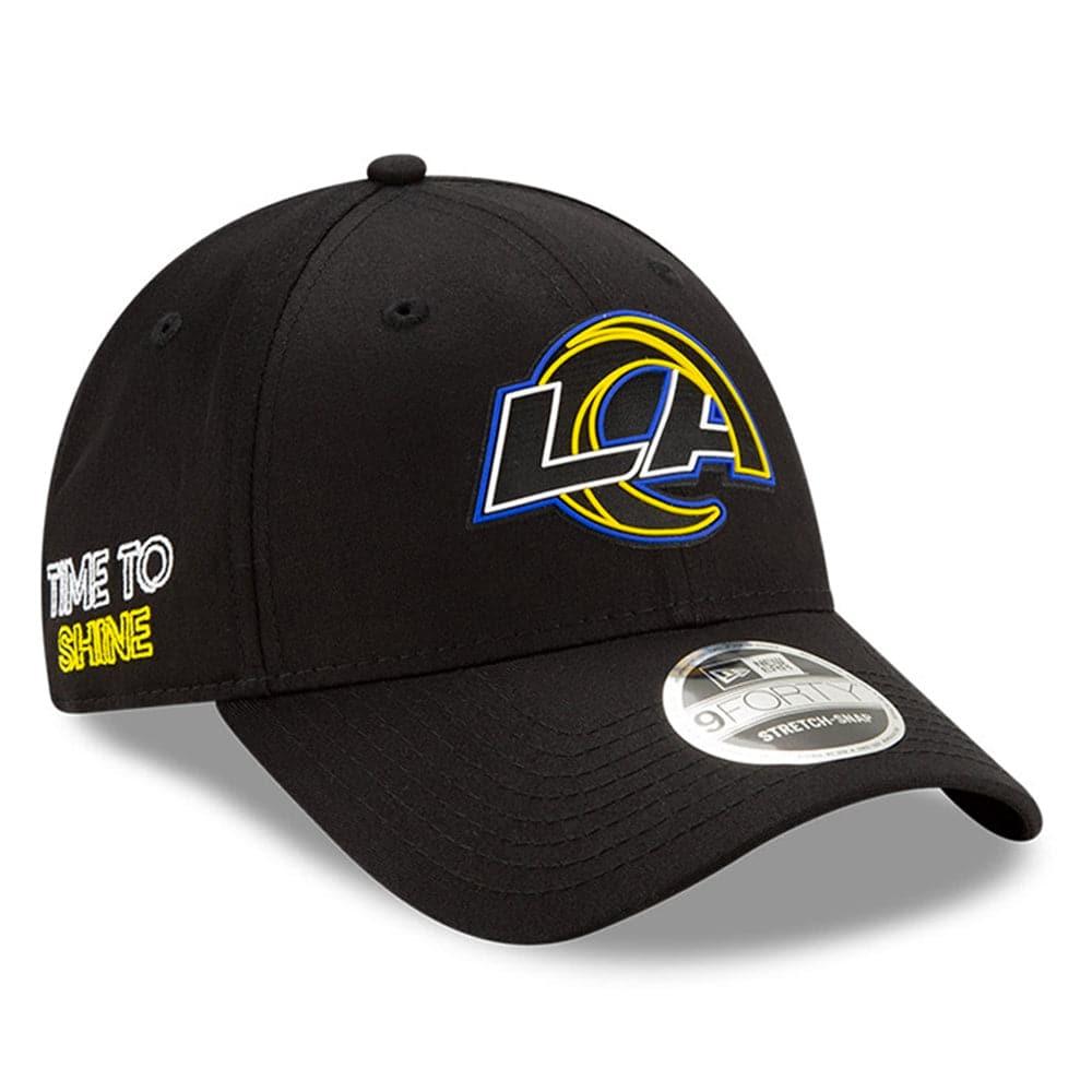 New Era Caps Los Angeles Rams New Era NFL 2020 Draft 9FORTY Stretch Snapback Curve Hat - Black