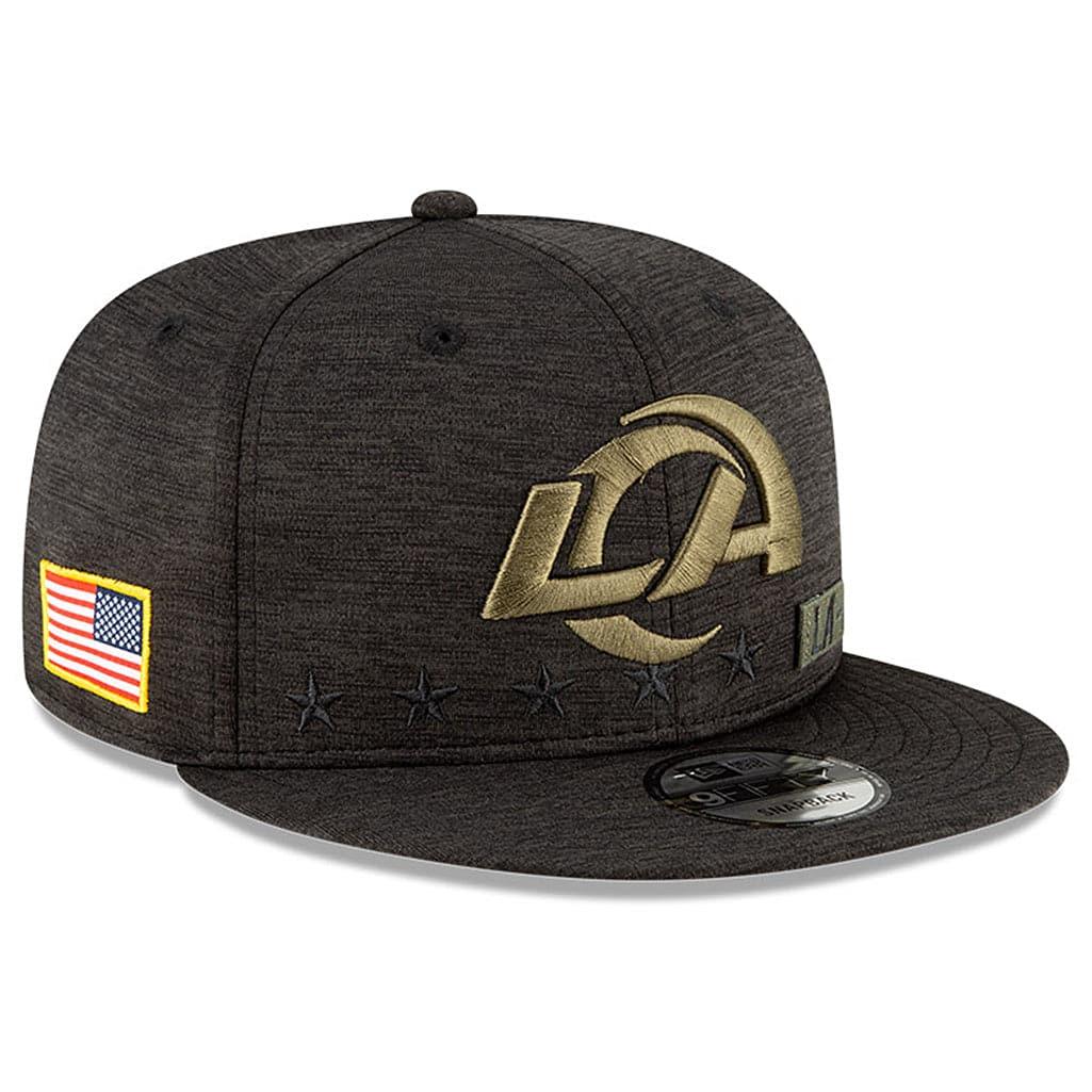 New Era Caps Los Angeles Rams New Era NFL 2020 Salute To Service 9FIFTY Snapback Hat - Black