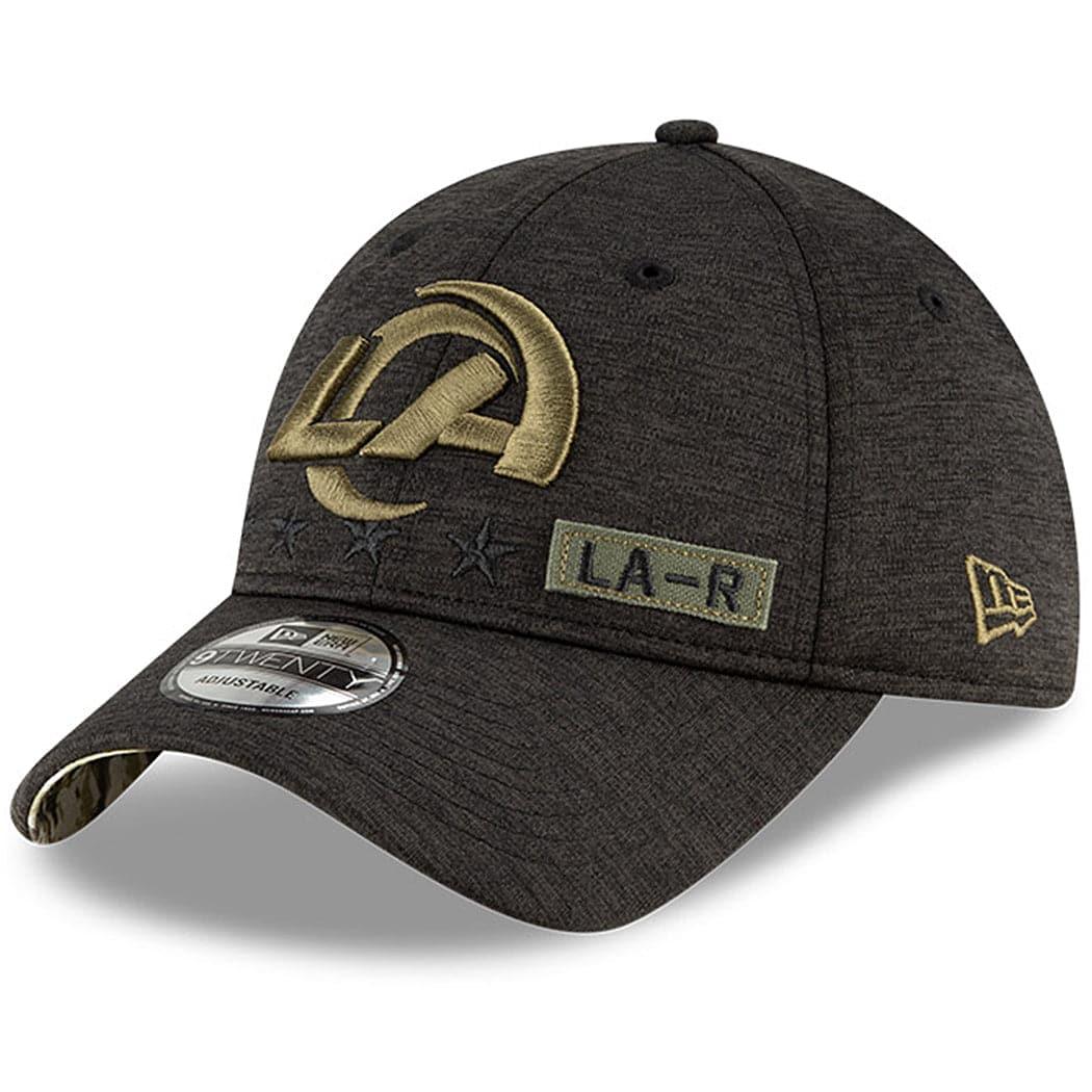 New Era Caps Los Angeles Rams New Era NFL 2020 Salute To Service 9TWENTY Curve Hat - Black