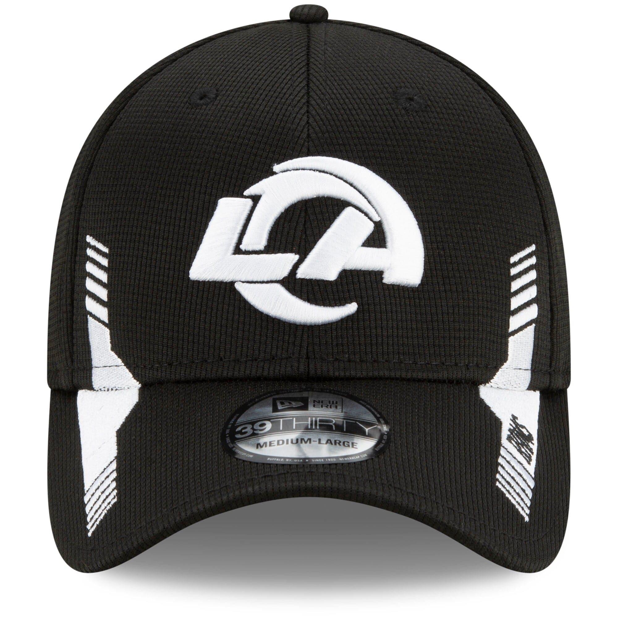 New Era Caps Los Angeles Rams New Era NFL 2021 Sideline Home 39THIRTY Flex Fit Hat - Black