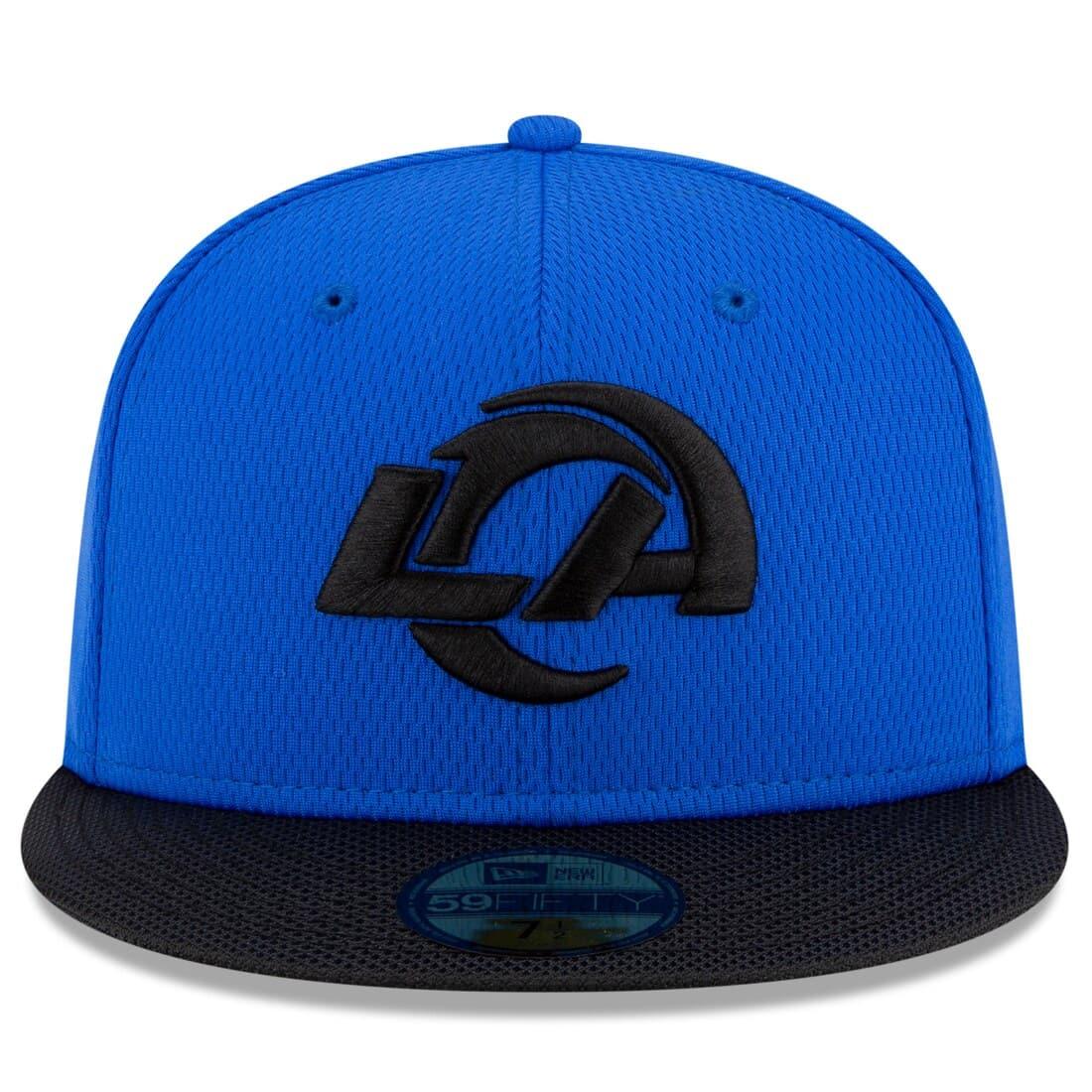 New Era Caps Los Angeles Rams New Era NFL 2021 Sideline Road 59FIFTY Fitted Hat - Blue