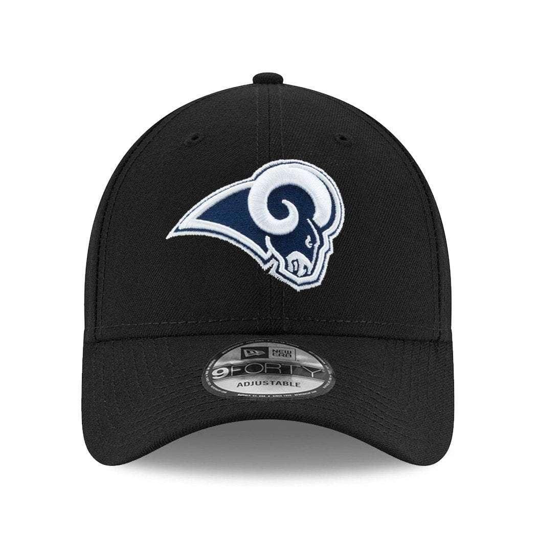 New Era Caps Los Angeles Rams New Era NFL Logo 9FORTY Snapback Curve Hat - Black