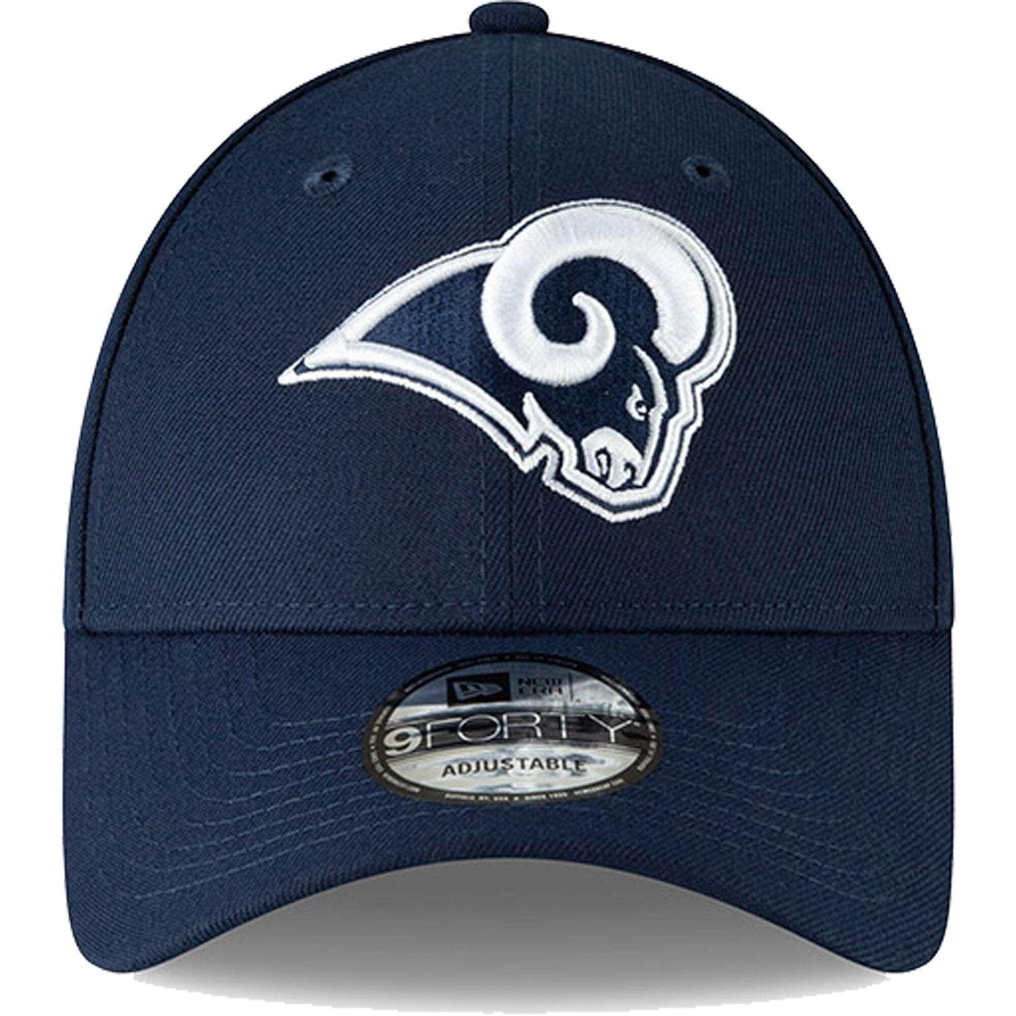New Era Caps Los Angeles Rams New Era NFL Omaha 9FORTY Curved Snapback Hat - Navy