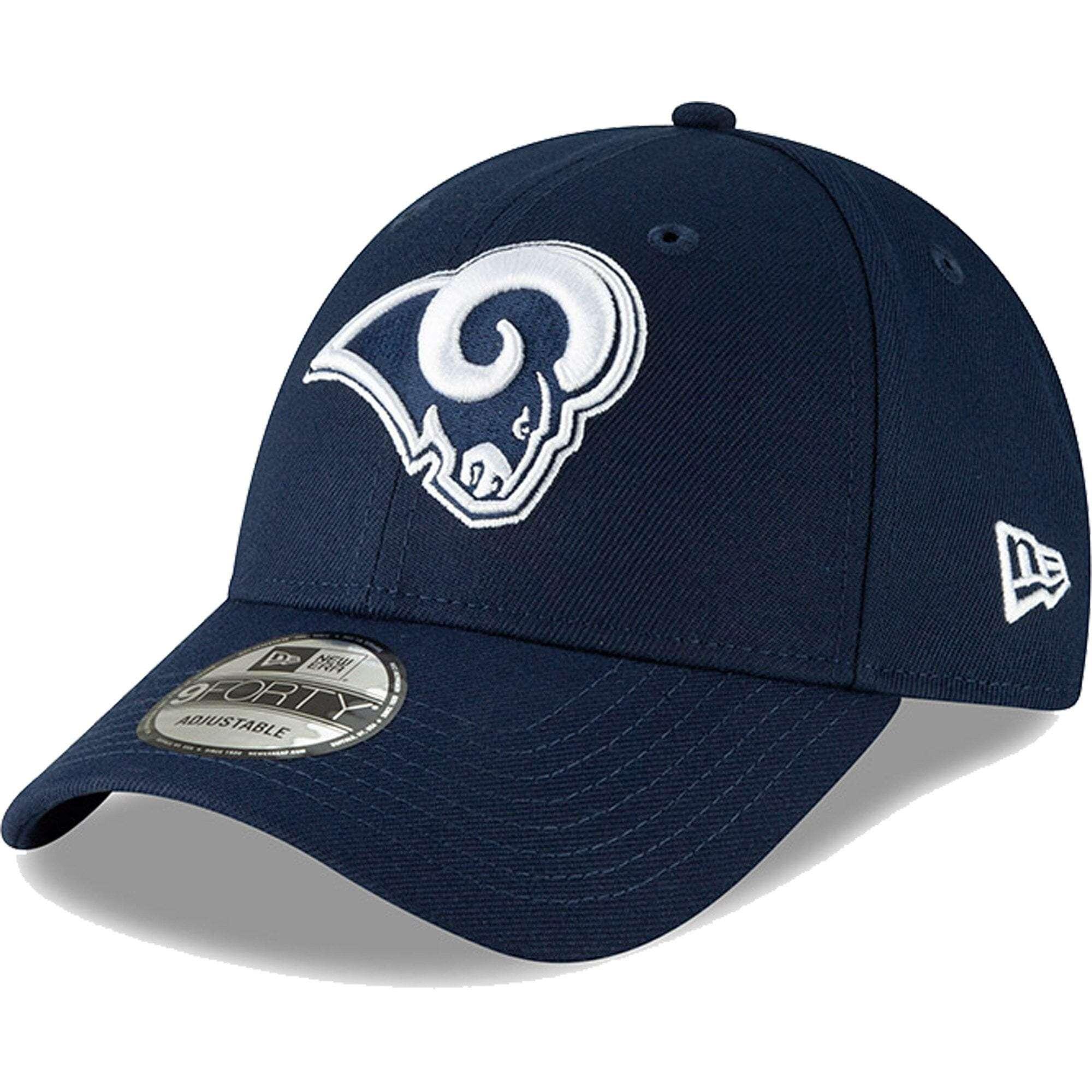New Era Caps Los Angeles Rams New Era NFL Omaha 9FORTY Curved Snapback Hat - Navy