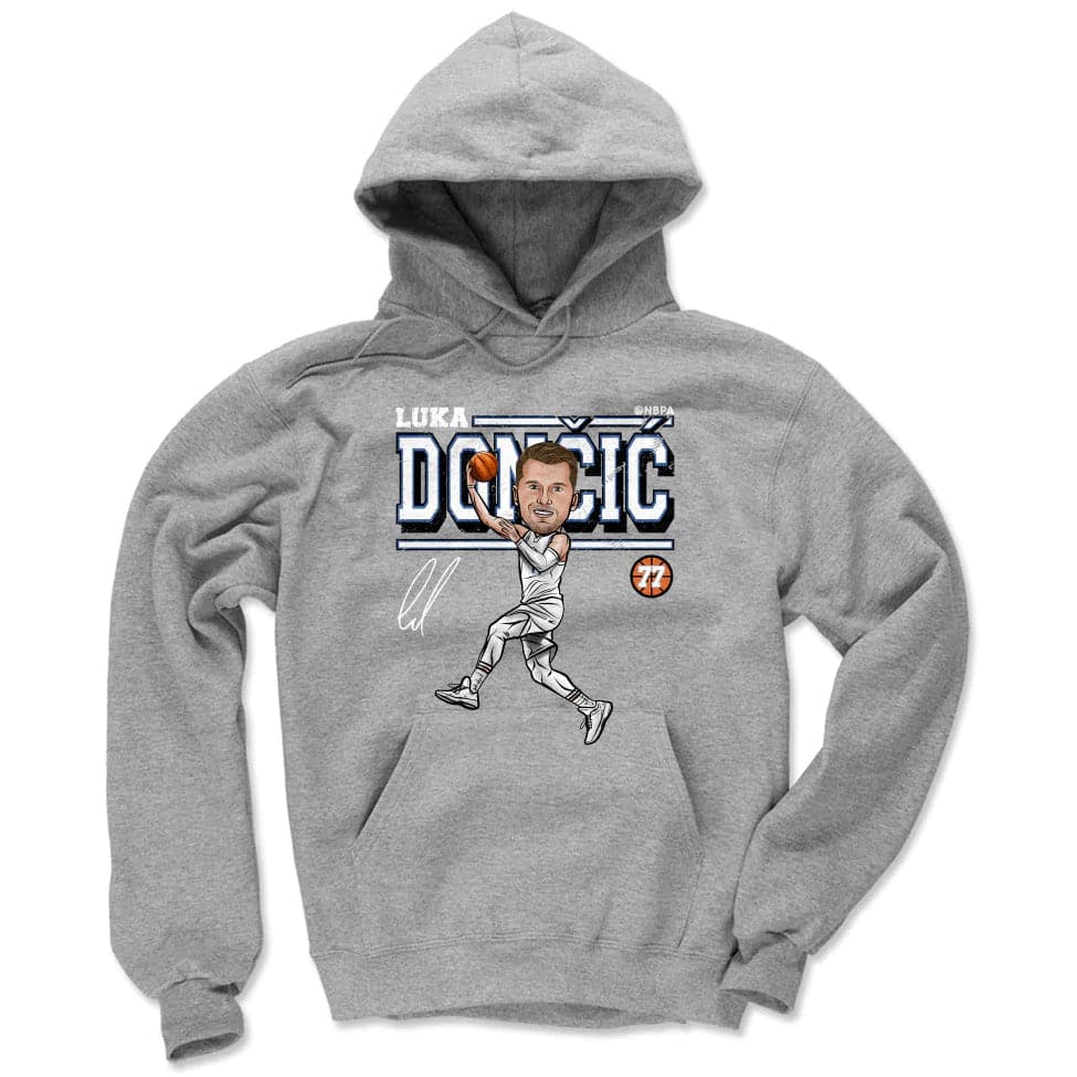 500 Level Jumpers Luka Doncic Dallas Mavericks 500 Level NBA Cartoon Hoodie Jumper - Grey