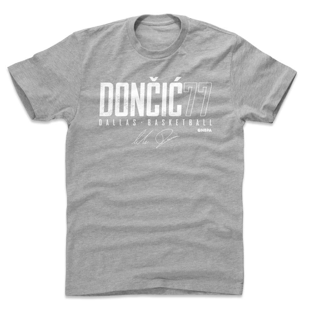500 Level T-Shirts Luka Doncic Dallas Mavericks 500 Level NBA Elite T-Shirt - Grey