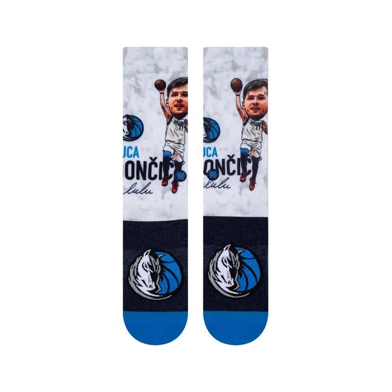 Stance Socks Luka Doncic Dallas Mavericks Stance NBA Big Head Crew Socks