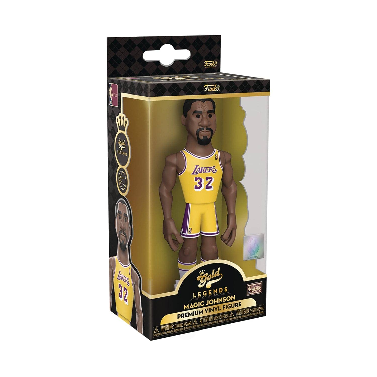 Funko Figures Magic Johnson Los Angeles Lakers Funko NBA 5" Vinyl Gold Figure - Gold