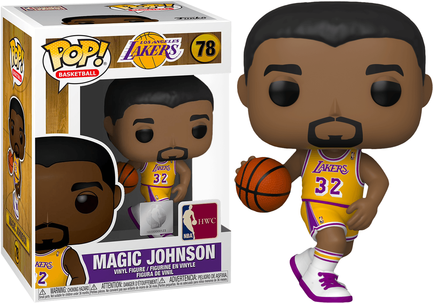 Funko Figures Magic Johnson Los Angeles Lakers NBA Funko Legends Pop Vinyl 3.75" Figure - Gold