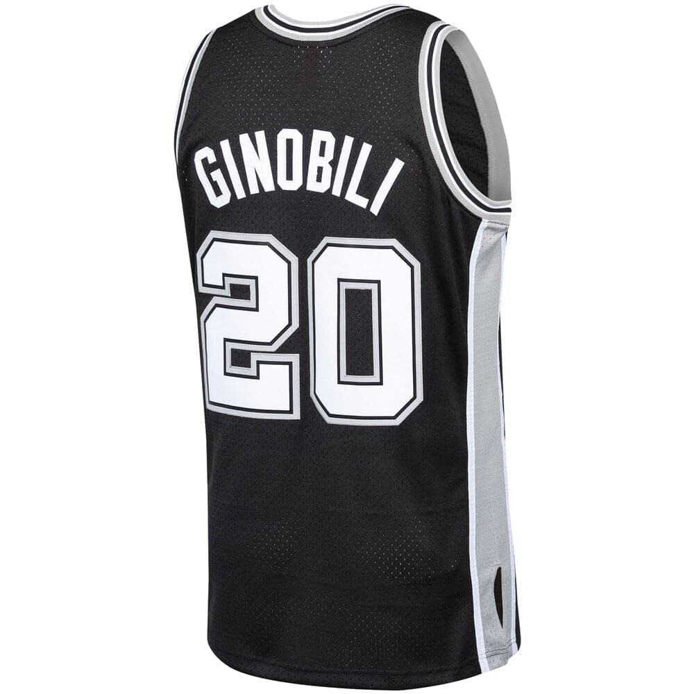 Mitchell And Ness Jerseys Manu Ginobil San Antonio Spurs Mitchell & Ness NBA 02-03 Swingman Jersey - Black