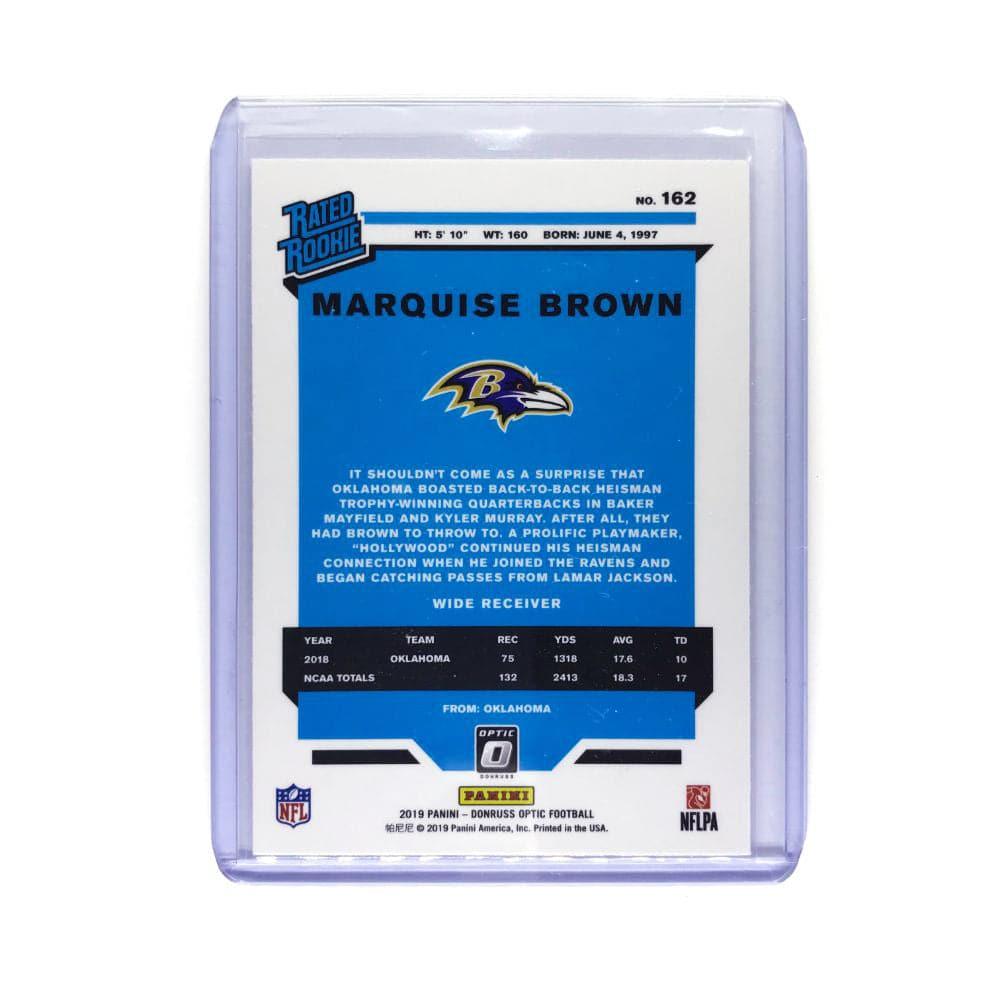 Panini Cards Marquise Brown Baltimore Ravens 2019 Panini Donruss Optic NFL Rated Rookie Card
