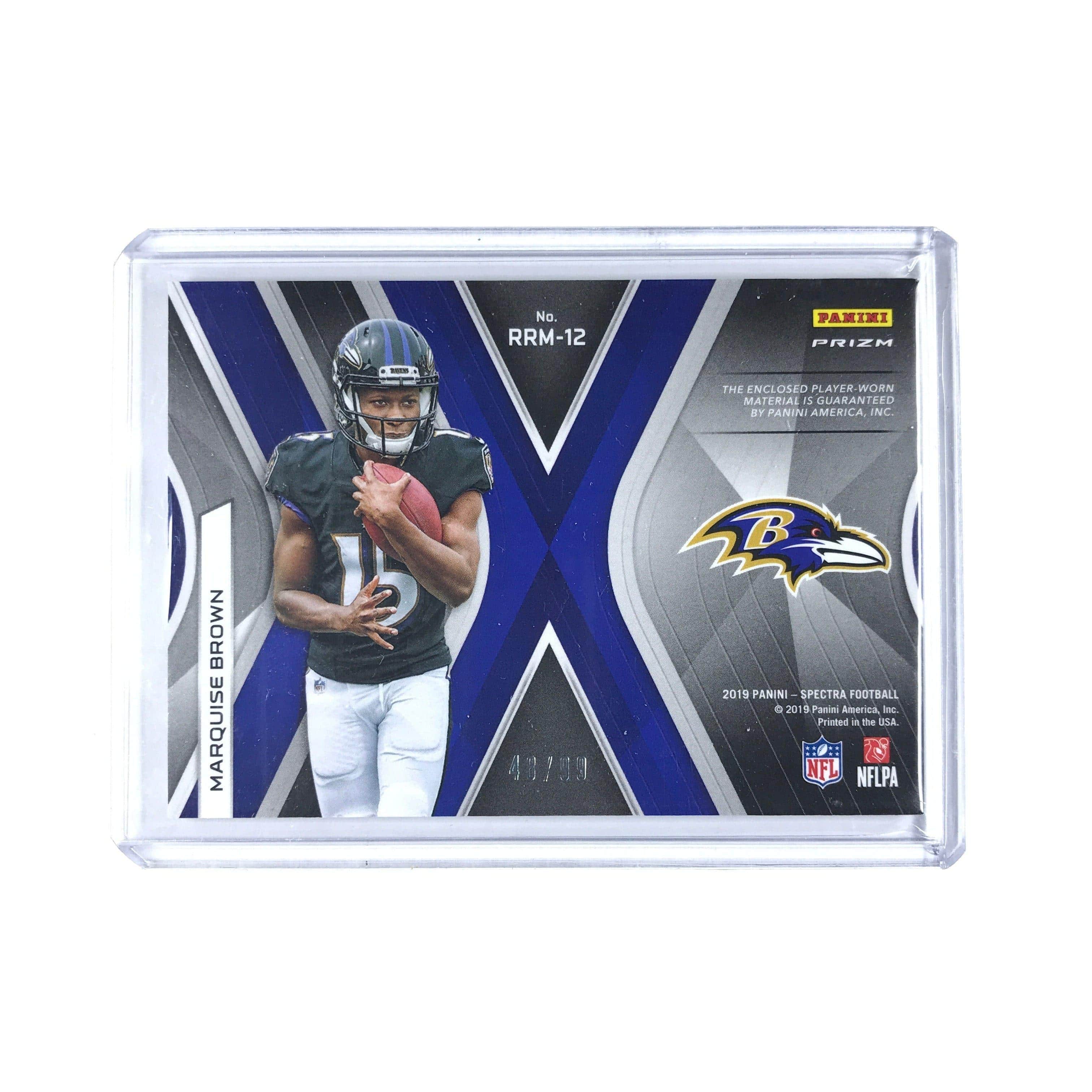 Panini Cards Marquise Brown Baltimore Ravens 2019 Panini Spectra NFL Rising Rookie /99 Patch Card