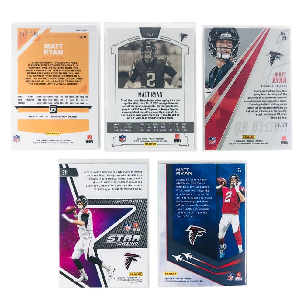 Panini Cards Matt Ryan Atlanta Falcons Panini NFL 5 Insert/Parallel Card Set