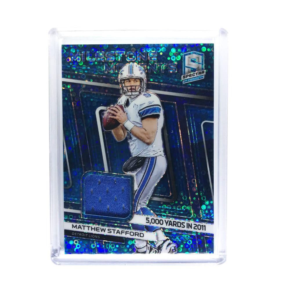 Panini Cards Matthew Stafford Detroit Lions 2019 Panini Spectra NFL Milestone Moments Prizm /75 Card