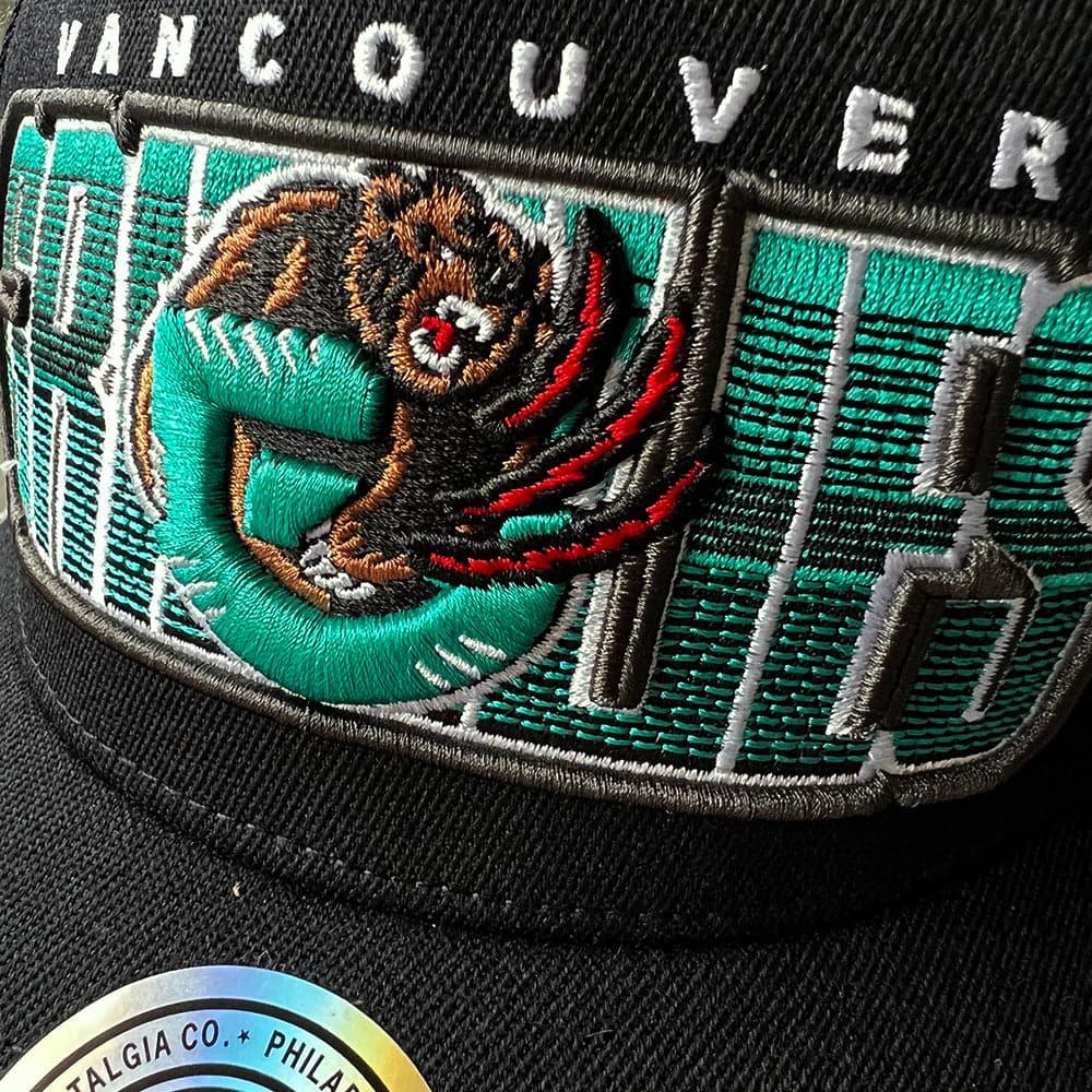 Mitchell And Ness Caps Memphis Grizzlies Mitchell & Ness NBA Linear Classic Red Snapback Hat - Black