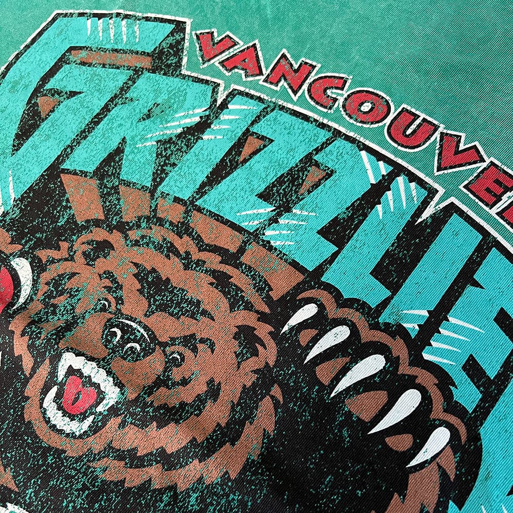 Mitchell And Ness T-Shirts Memphis Grizzlies Mitchell & Ness NBA XL Logo Snow Wash Vintage T-Shirt - Aqua