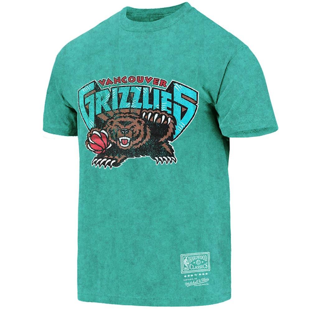 Mitchell And Ness T-Shirts Memphis Grizzlies Mitchell & Ness NBA XL Logo Snow Wash Vintage T-Shirt - Aqua