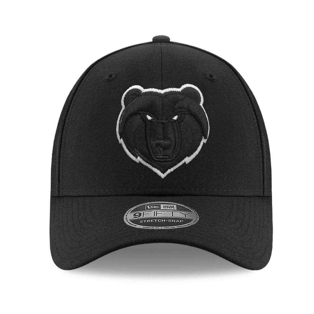 New Era Caps Memphis Grizzlies New Era NBA Outline Stretch-Snap 9FIFTY Curved Snapback Hat - Black
