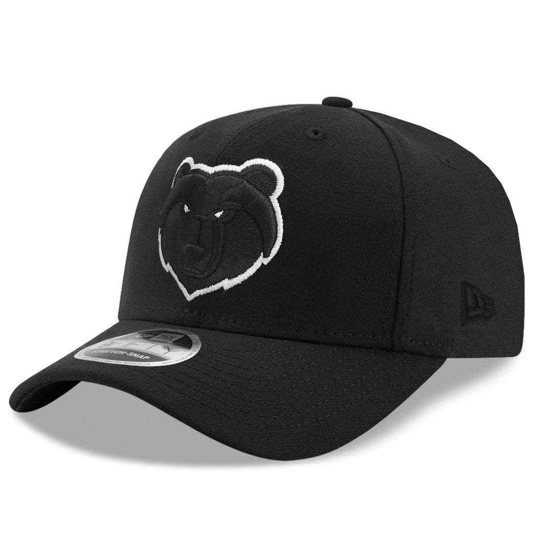 New Era Caps Memphis Grizzlies New Era NBA Outline Stretch-Snap 9FIFTY Curved Snapback Hat - Black