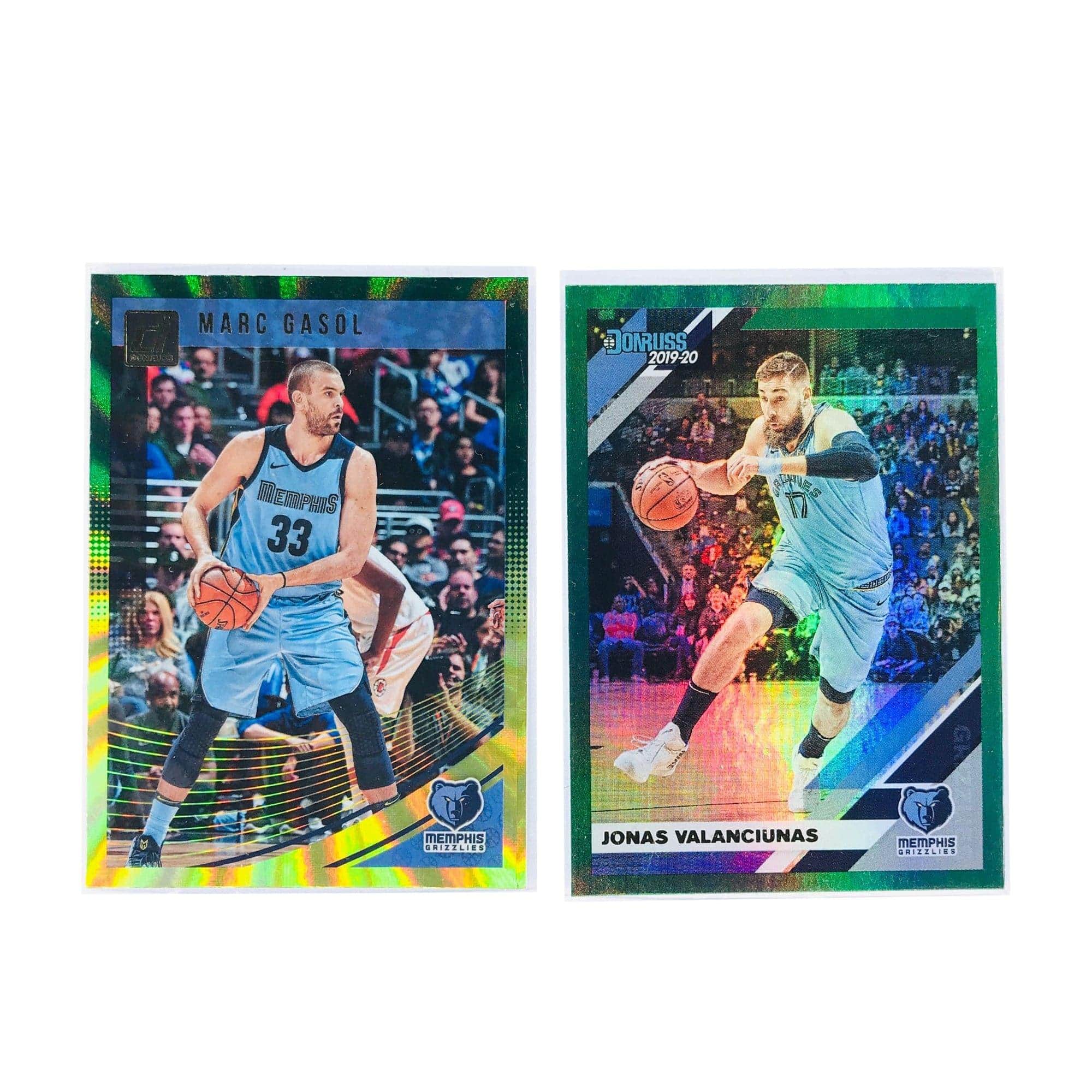 Panini Cards Memphis Grizzlies Panini NBA 2 Green Parallel Card Set
