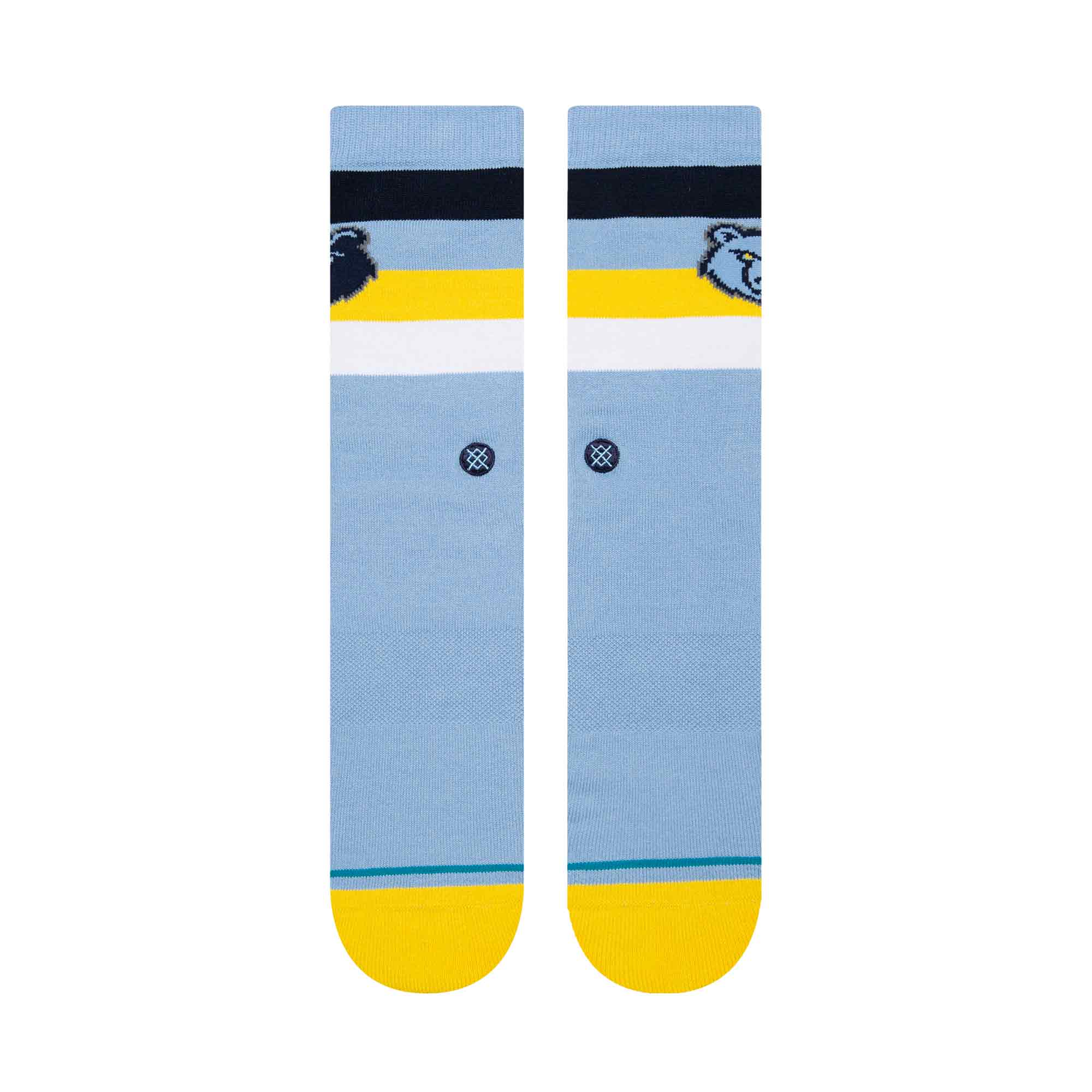 Stance Socks Large (9-12 US) Memphis Grizzlies Stance NBA Team Stripe Crew Socks - Blue