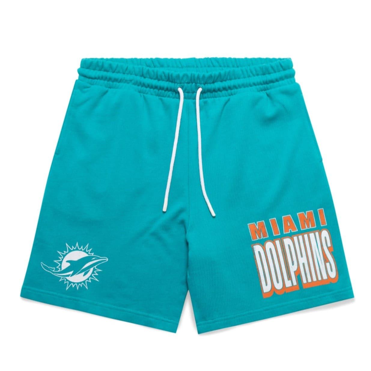 Majestic Athletic Shorts Miami Dolphins Majestic NFL Graphic Fleece Shorts - Faded Teal