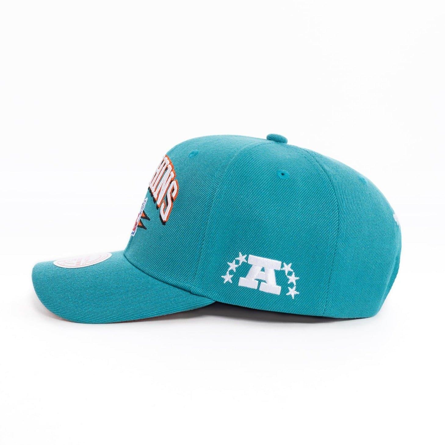 Mitchell And Ness Caps Miami Dolphins Mitchell & Ness NFL Diamond Pro Crown Snapback Hat - Teal