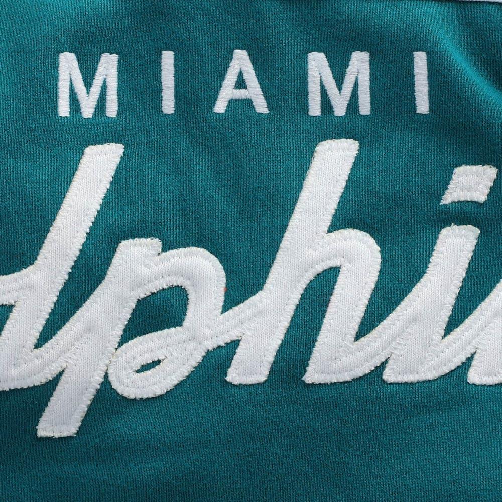 Mitchell And Ness Jumpers Miami Dolphins Mitchell & Ness NFL Head Coach Premium Hoodie Jumper - Teal