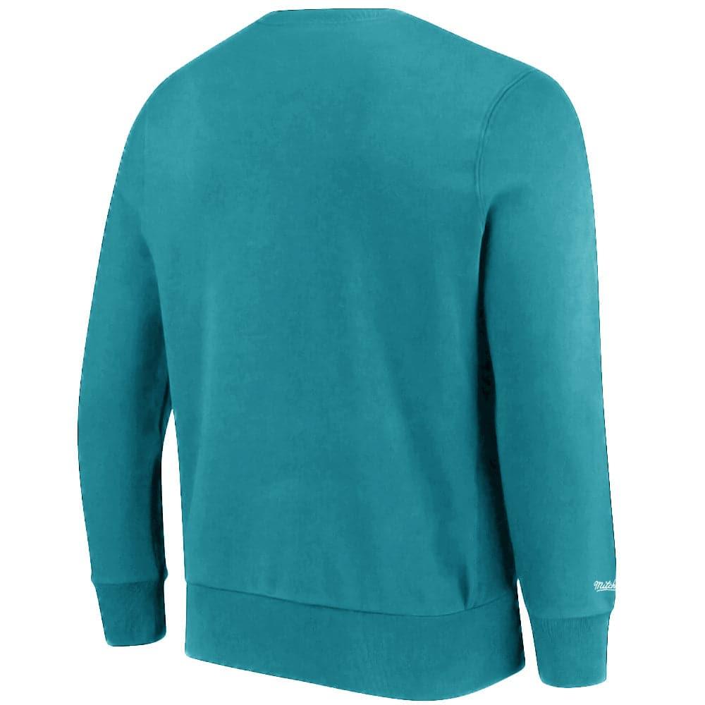 Mitchell And Ness Jumpers Miami Dolphins Mitchell & Ness NFL Throwback Logo Crew Jumper - Aqua