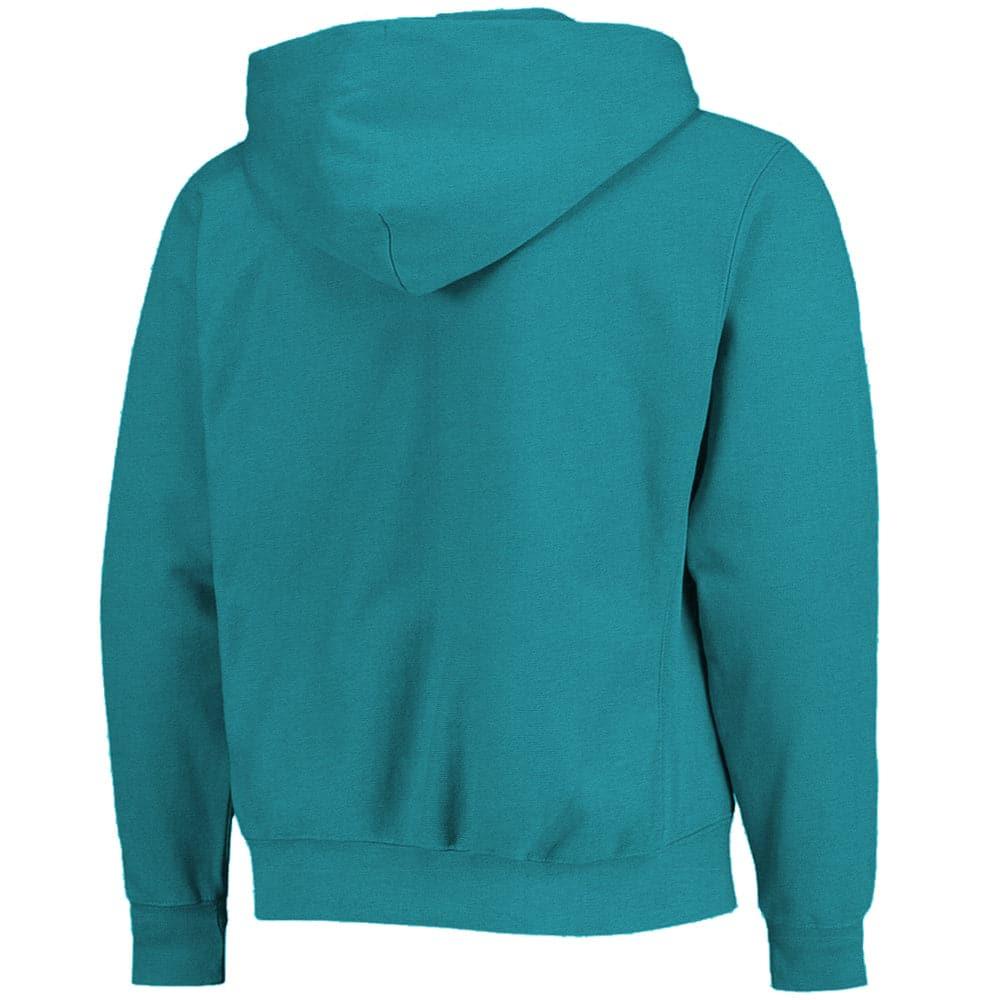 Mitchell And Ness Jumpers Miami Dolphins Mitchell & Ness NFL Wave Arch Vintage Hoodie Jumper - Faded Teal