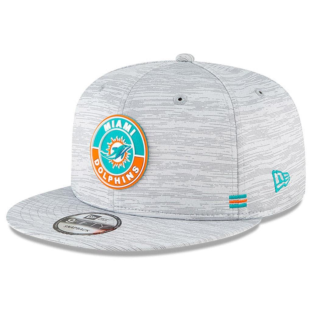New Era Caps Miami Dolphins New Era NFL 2020 Sideline 9FIFTY Snapback Hat - Grey