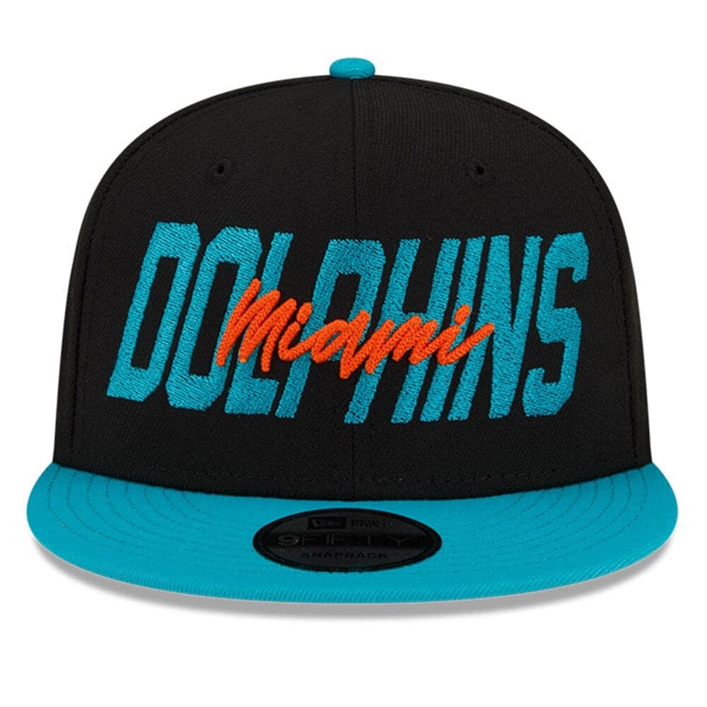 New Era Caps Miami Dolphins New Era NFL 2022 Draft On-Stage 9FIFTY Snapback Hat - Black