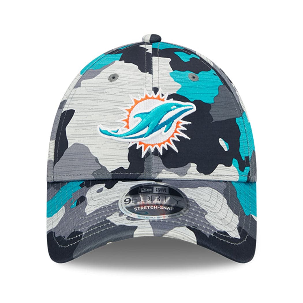 New Era Caps Miami Dolphins New Era NFL 22 Training Camp 9FORTY Stretch Snap Hat - Camo