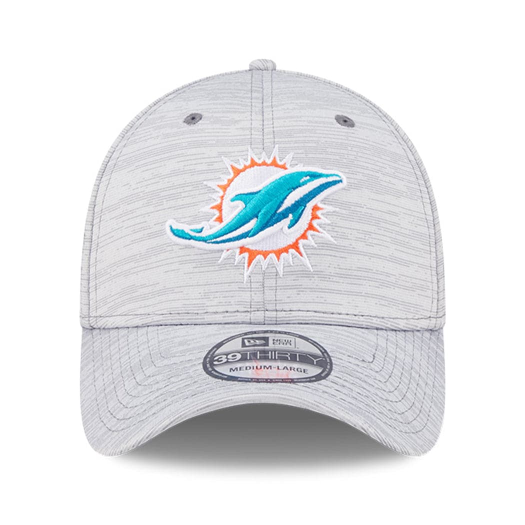 New Era Caps Miami Dolphins New Era NFL 22 Training Camp Coach 39THIRTY Stretch Fit Hat - Grey