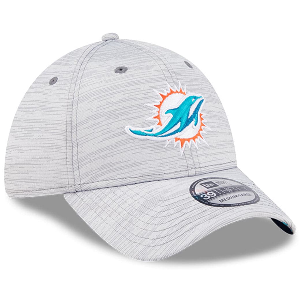 New Era Caps Miami Dolphins New Era NFL 22 Training Camp Coach 39THIRTY Stretch Fit Hat - Grey