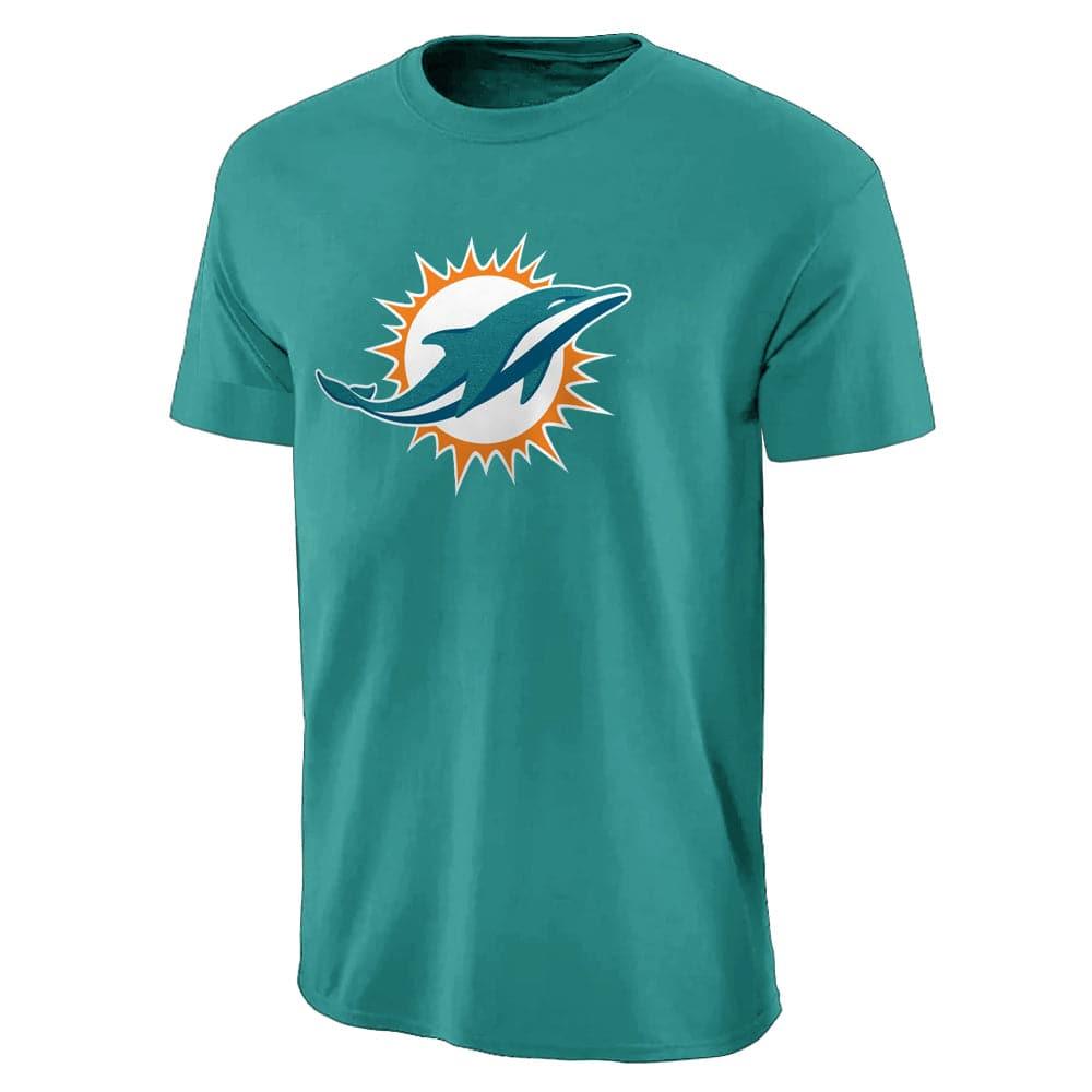 NFL Team Apparel T-Shirts Miami Dolphins NFL Team Apparel Prism Logo T-Shirt - Aqua