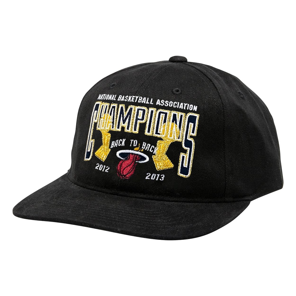 Mitchell And Ness Caps Miami Heat Mitchell & Ness NBA Champions Era Deadstock Snapback Hat - Black