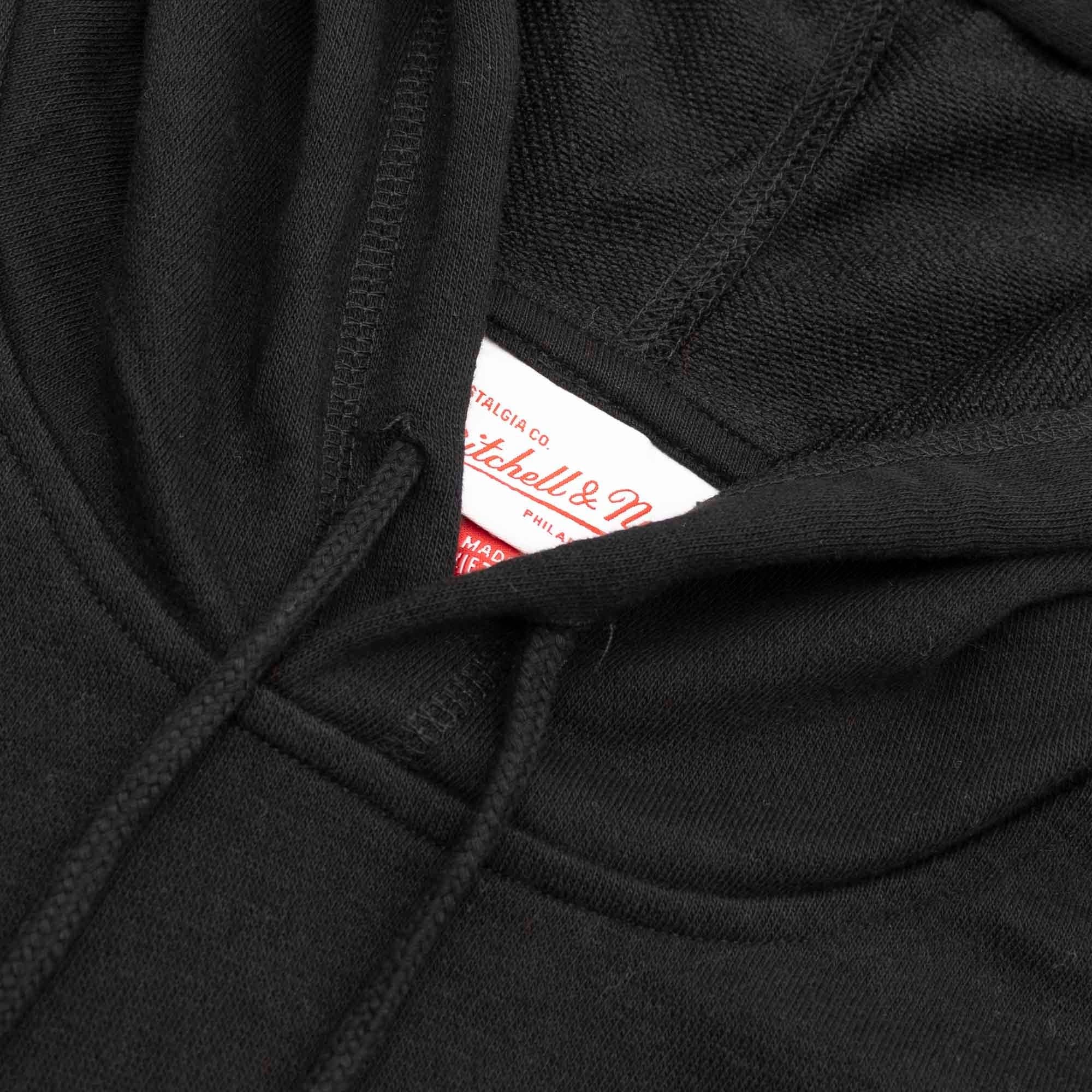 Mitchell And Ness Jumpers Miami Heat Mitchell & Ness NBA HWC French Terry Short Sleeve Hoodie Jumper - Black